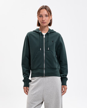 Ami Paris Green sports jacket with embroidered emblem FSW801730