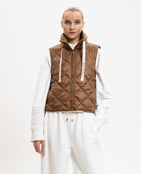 Max Mara Brown quilted vest TREGIC TREGIC