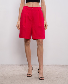 Twinset Pink linen shorts 261AP2321