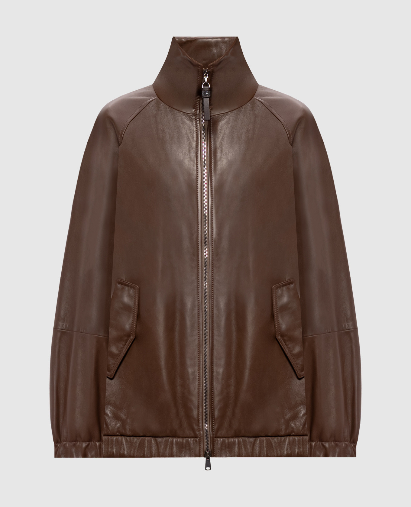 Brown leather jacket