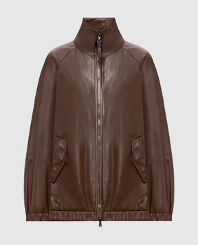 Brunello Cucinelli Brown leather jacket MPNMO7569P