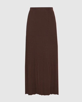 Twinset Brown pleated skirt 262TT3452