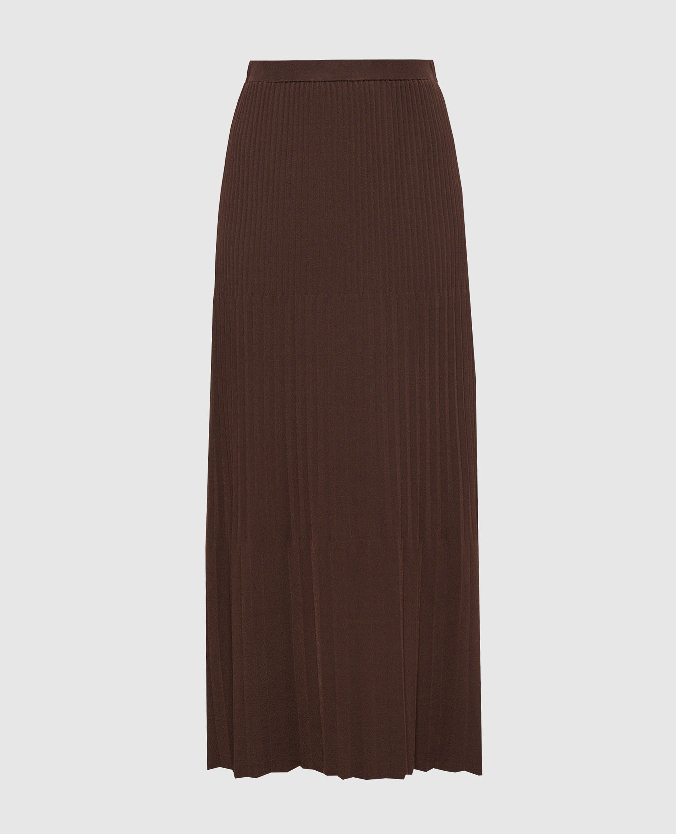 Brown pleated skirt