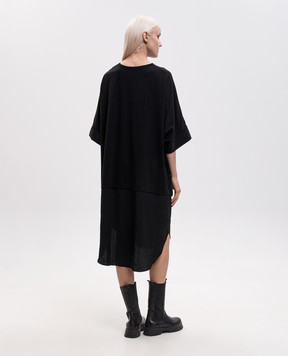 Y`S Yamamoto Black straight-cut dress YVT26678
