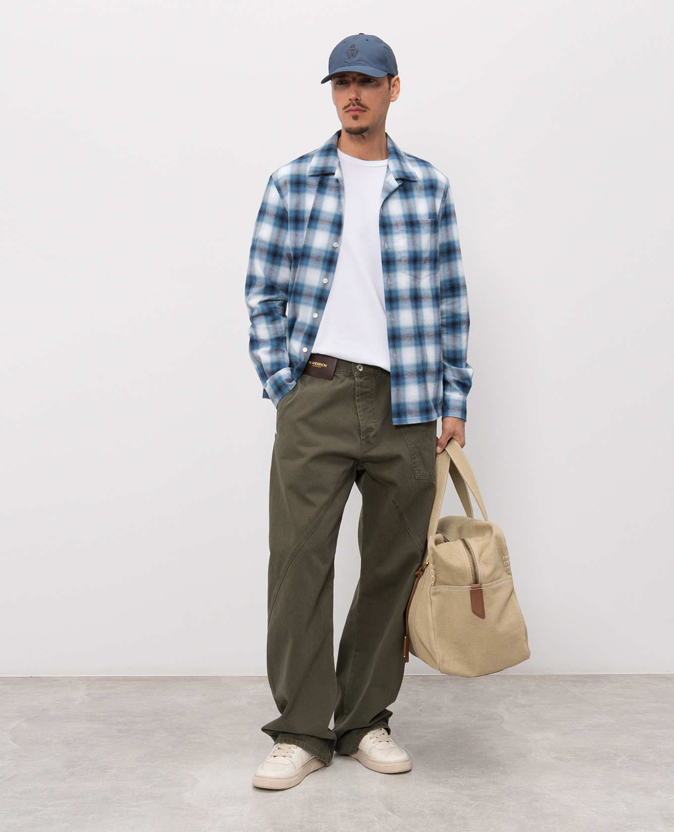 

Blue checkered shirt JW Anderson