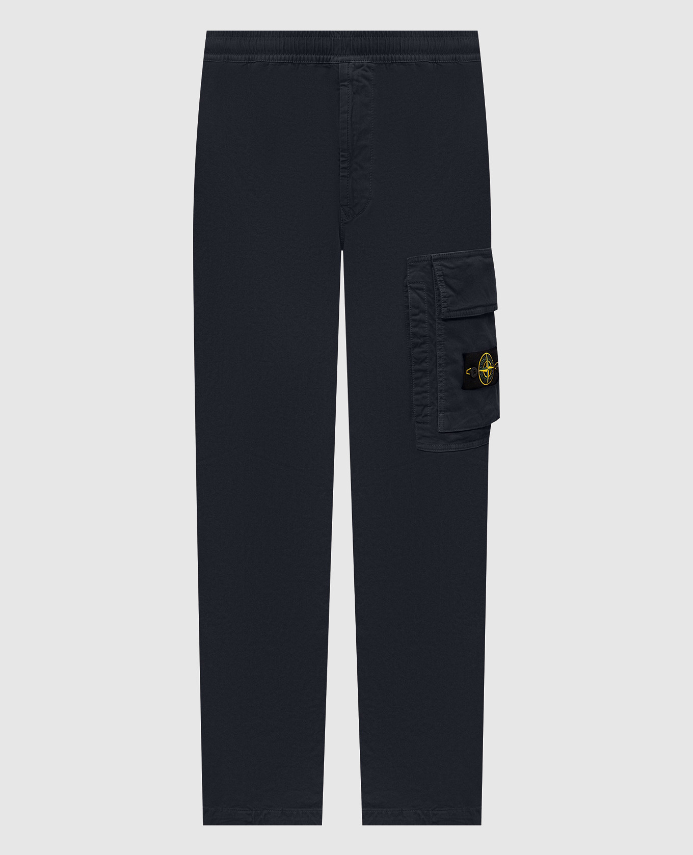 Blue pants with logo patch
