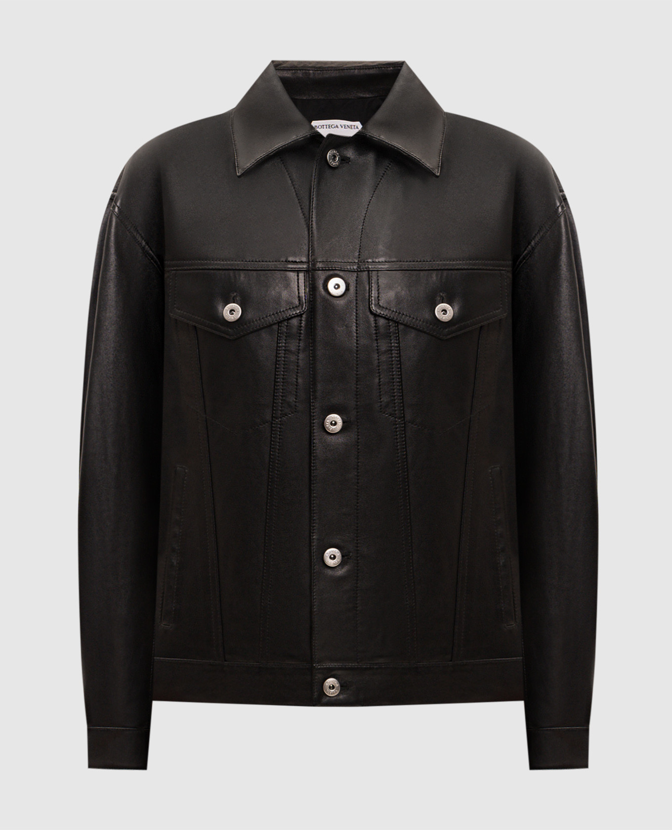 Black leather jacket Bottega Veneta