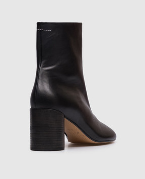 Maison Margiela MM6 Black leather ankle boots S59WU0235P3628