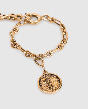 Saint Laurent CASSANDRE gold chain bracelet with medallion A00361Y1500