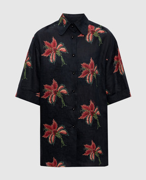 Valentino Black linen shirt 8B3AA0F5A5M