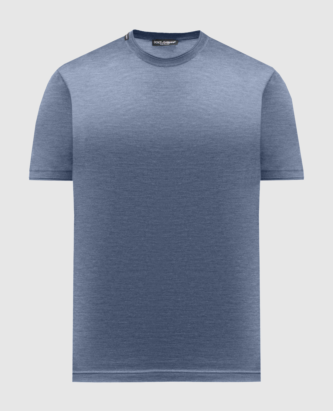 Blue silk T-shirt
