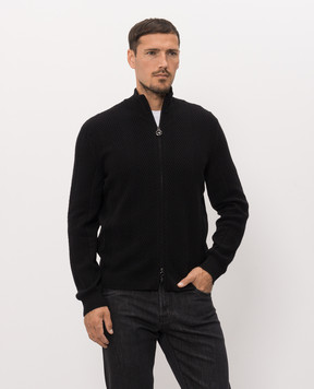 Stefano Ricci Black cashmere cardigan K606430R30F26317