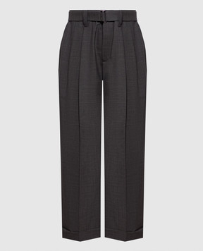 Brunello Cucinelli Gray pants with wool MPW07P8995