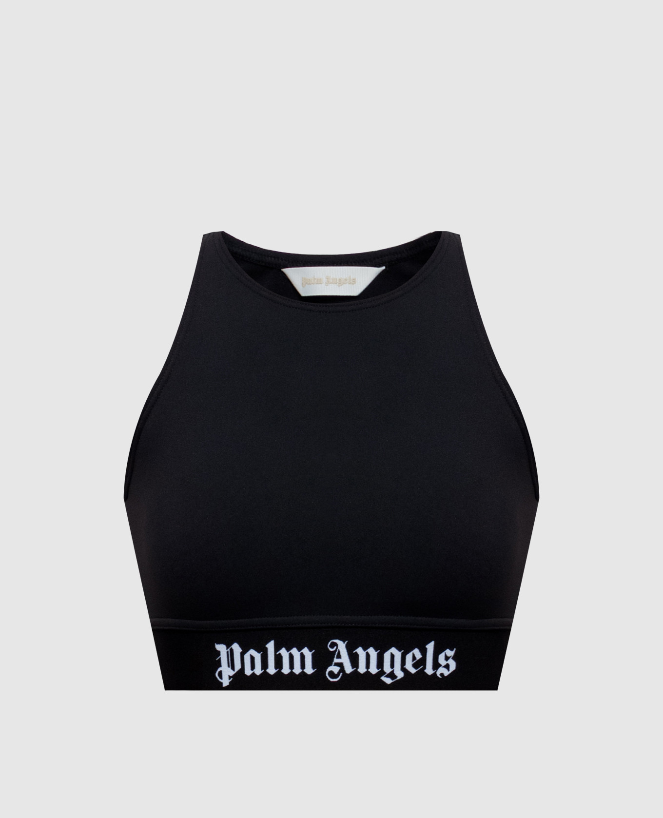 Zwarte top met logo-patroon