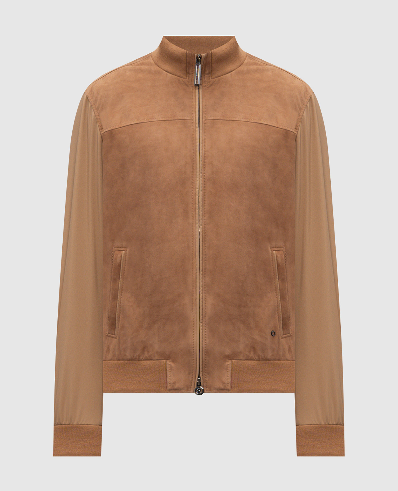 Brown combination jacket