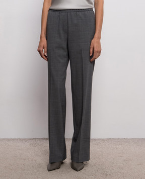 Peserico Gray wool pants P0493400587