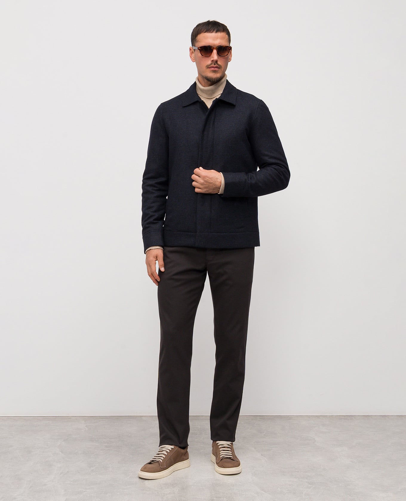 

Brown pants with logo patch Florentino