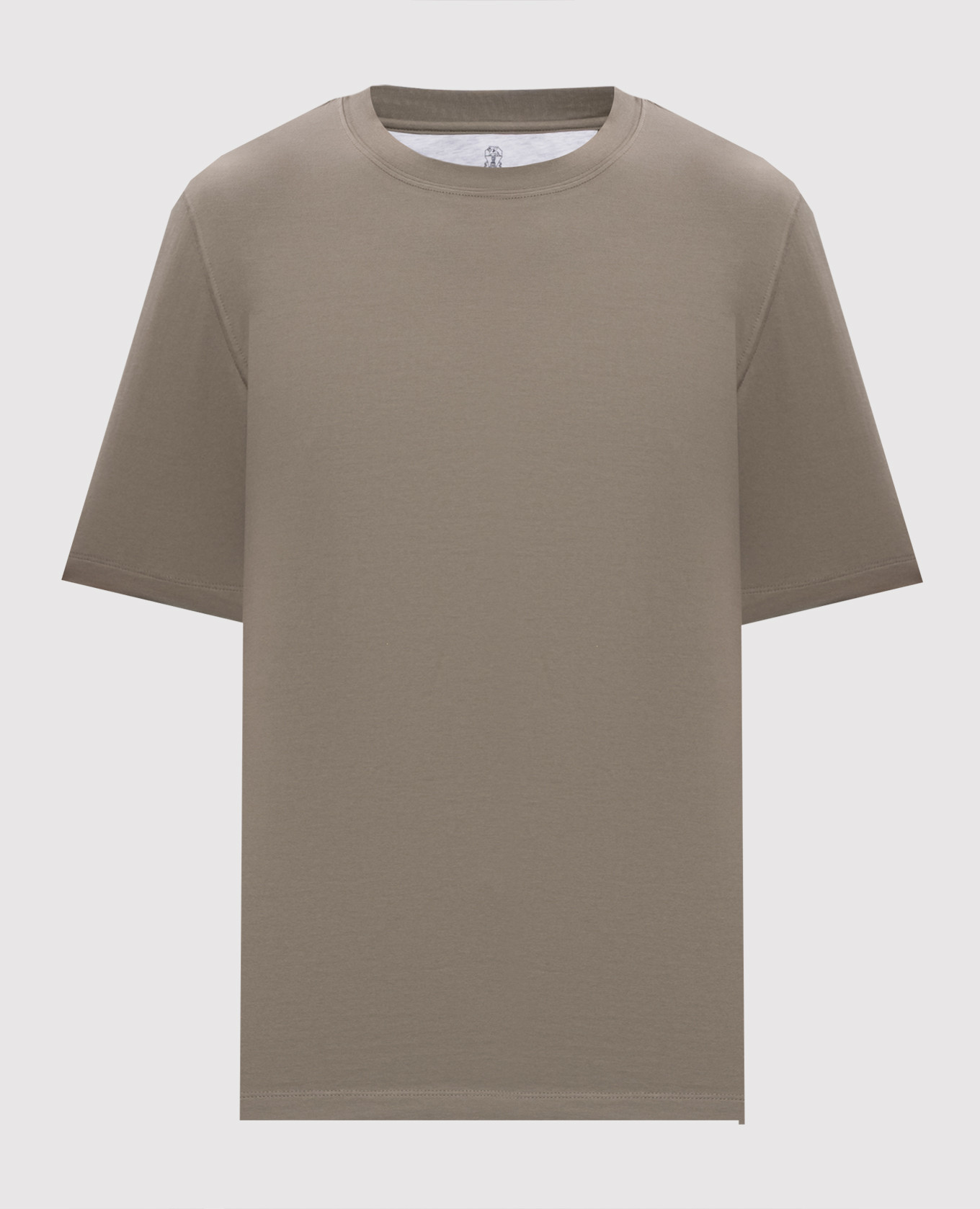 Khaki straight-cut T-shirt