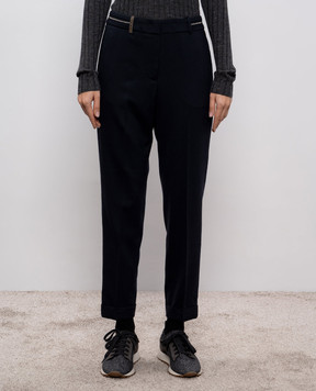 Peserico Blue pants with wool P0478602660