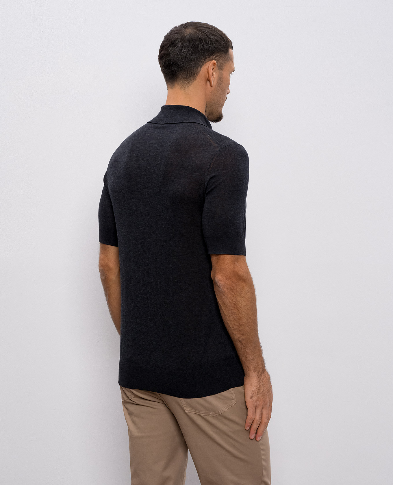 

Gray polo with silk Brunello Cucinelli, Grey