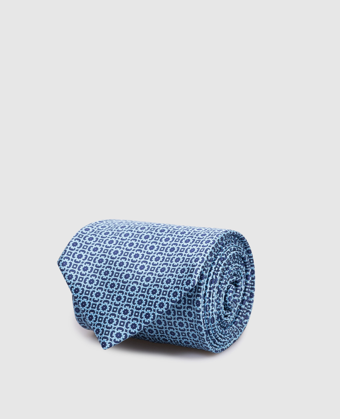 

Blue silk tie with contrasting pattern Stefano Ricci, Light blue