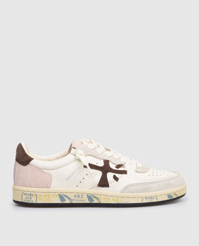 Premiata BSKT Clayd beige leather sneakers BSKTCLAD8284
