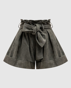 Balmain Green suede shorts GF0QA110LB12
