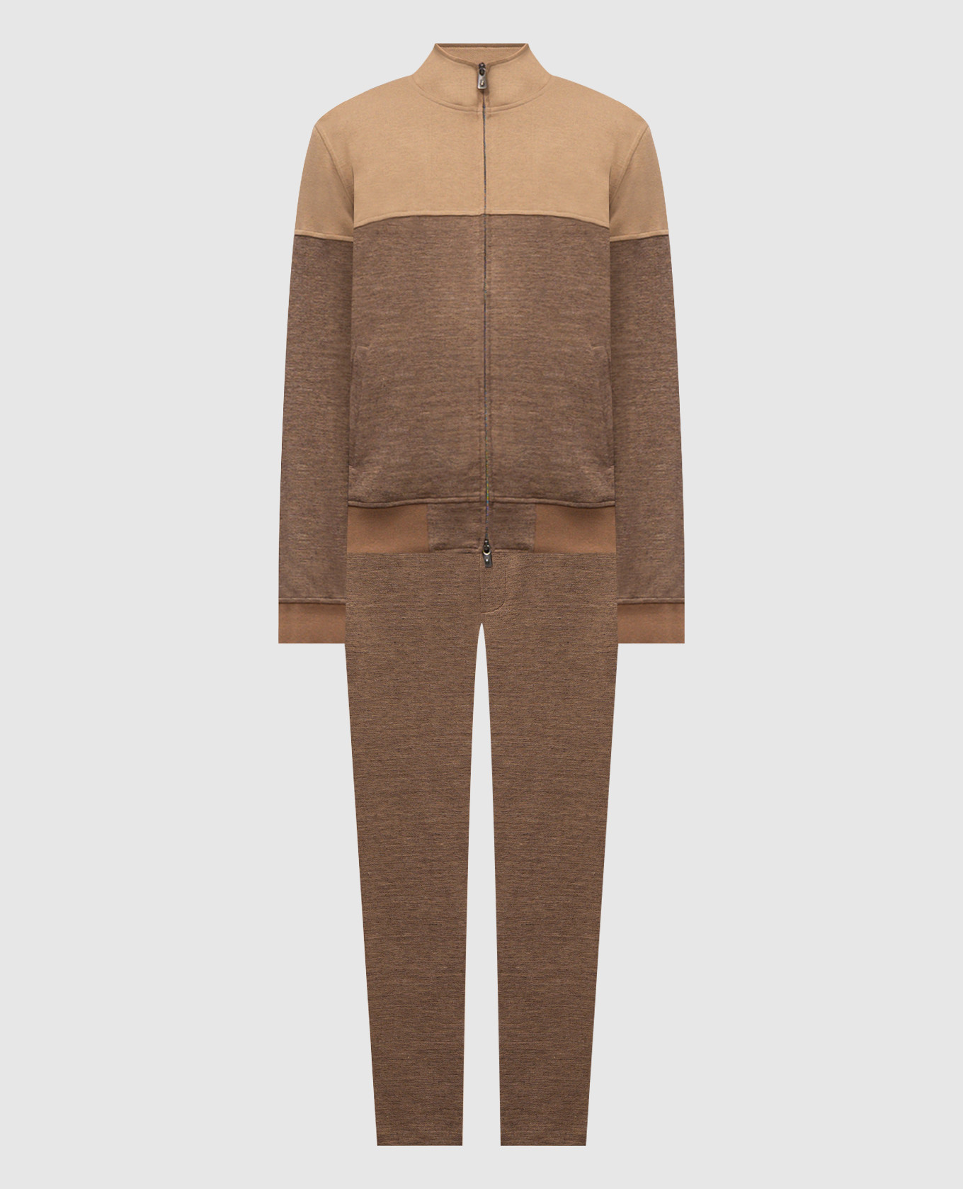 Brown tracksuit with linen