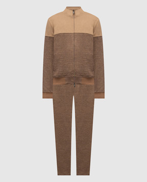 CAPOBIANCO Brown tracksuit with linen 20M453DH00C20M704DH00