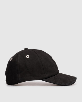 Ami Paris Black cap with emblem patch UCP277AW0028
