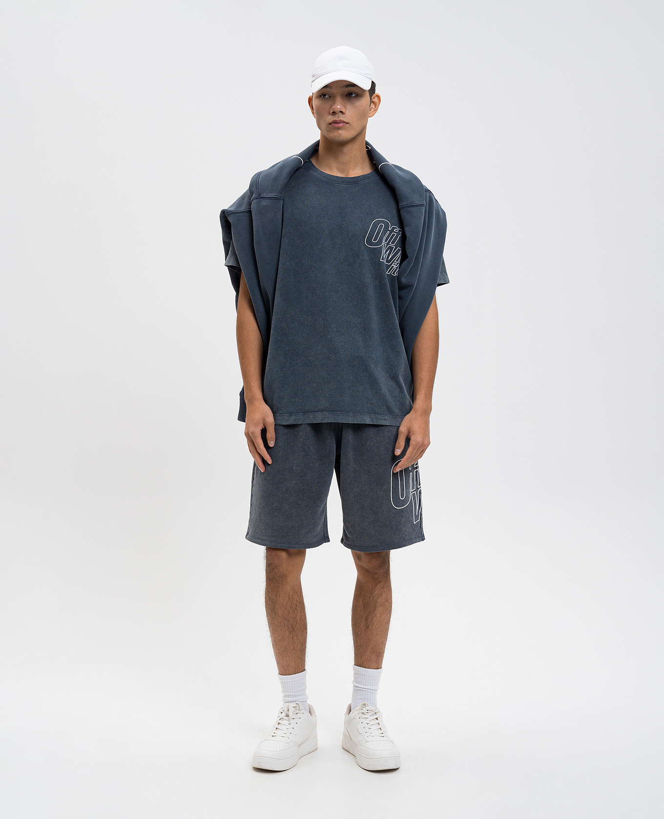 

Blue t-shirt with logo print Off-White, Navy blue