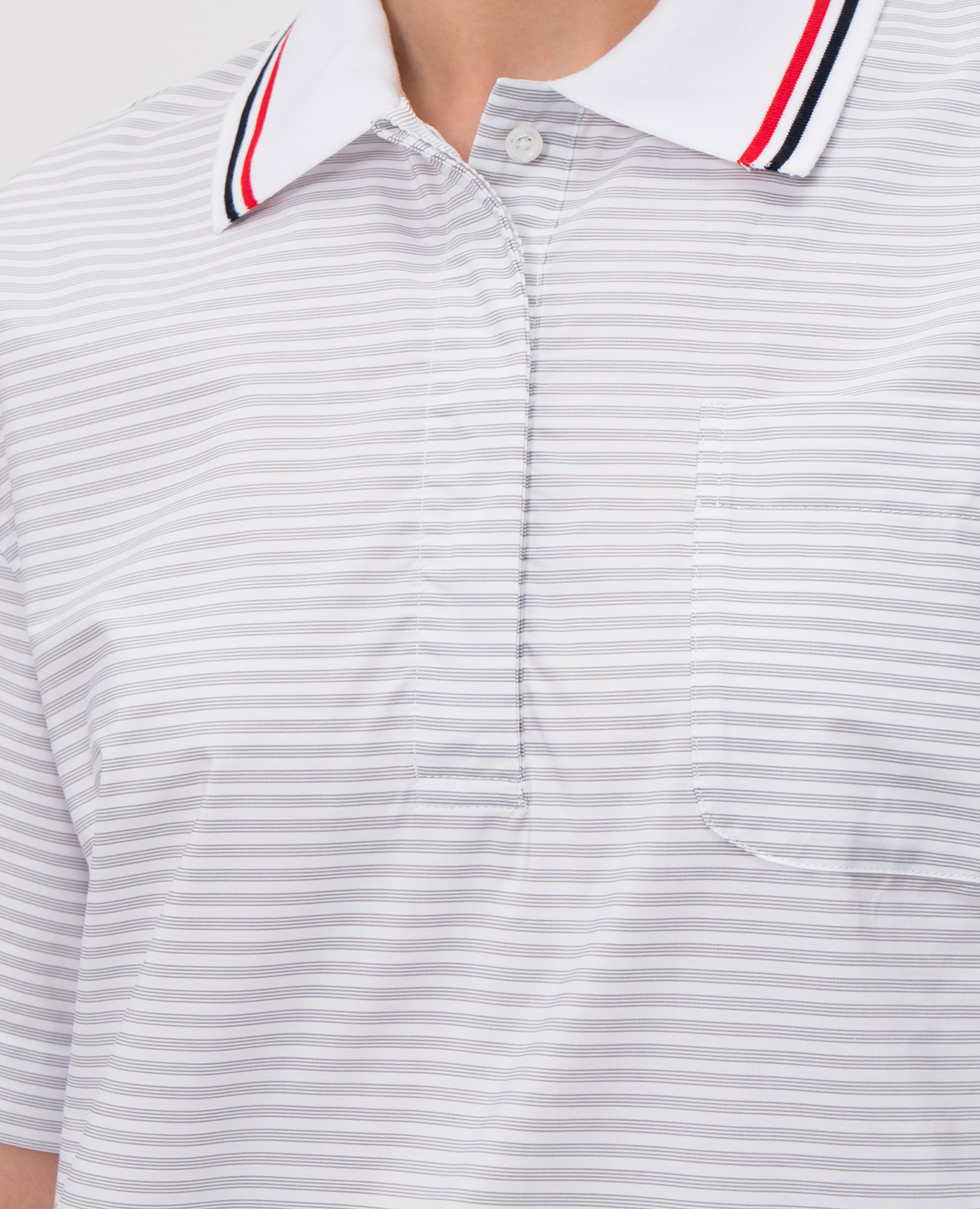 

Striped pleated dress Thom Browne, Grey