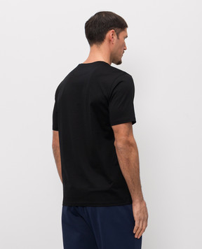 Stefano Ricci Black T-shirt with monogram logo MNH6105140TE0001