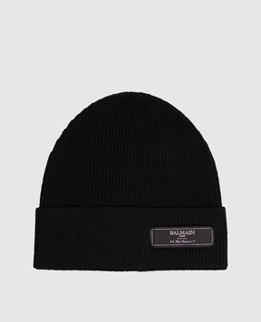 Balmain Black wool hat HH1XC050KK35