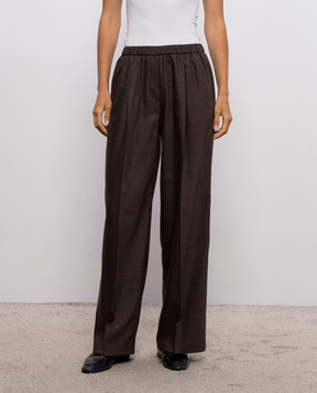 Peserico Brown wool and cashmere pants A0480903358