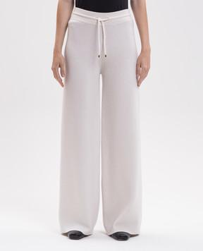 Agnona Ivory cashmere, wool and silk trousers K7120202G120Q