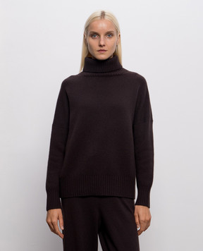 Simonetta Ravizza Malaga brown cashmere sweater F06KN73T67