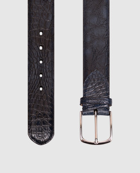 Enrico Mandelli Blue crocodile leather belt MDL0207610
