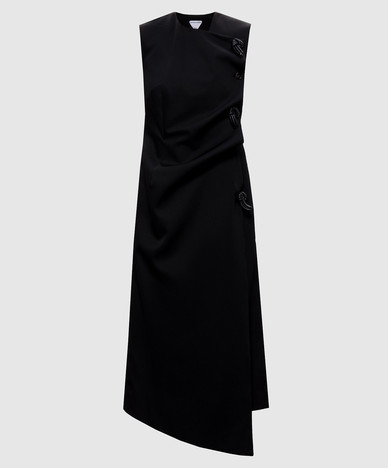 Black wool dress