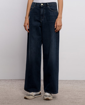 Max Mara ELIA blue jeans with logo patch SMMELIA