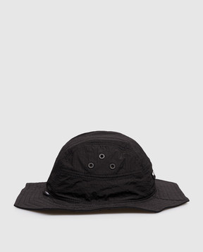 Riotdivision Black panama with logo patch RDATBRSNH