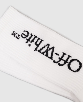 Off-White White socks with logo OMRA085C99KNI001