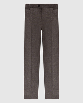Peserico Brown wool pants with a pattern R5422008273