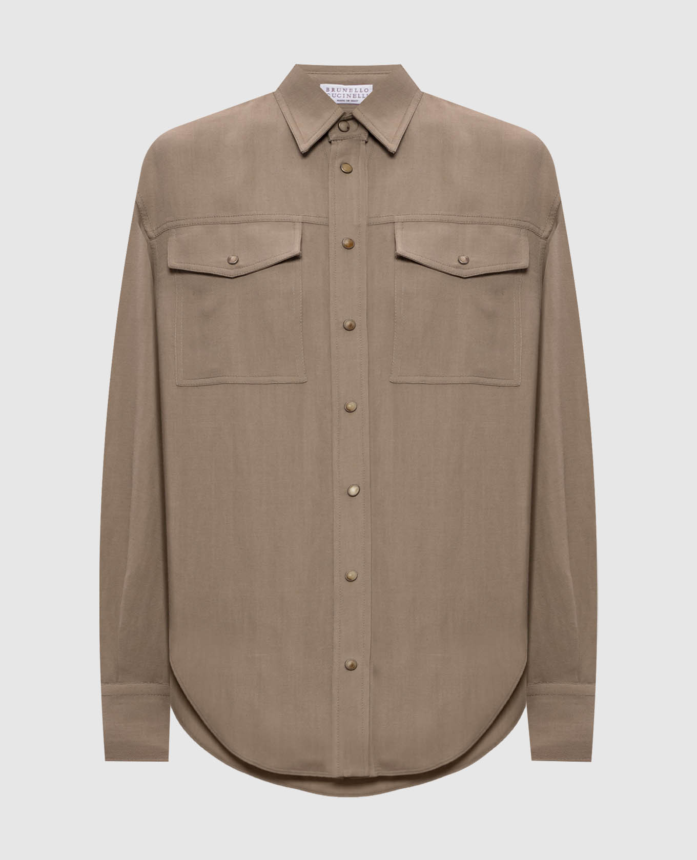 

Brown linen shirt Brunello Cucinelli