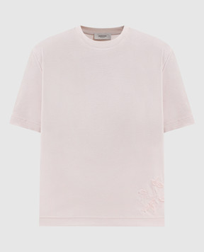 Agnona Pink T-shirt with embroidery TT1103LY2050