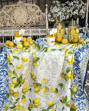 TESSITURA TOSCANA TELERIE Cetara linen tablecloth NT230004020067