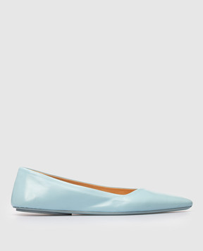 Marsell Cazzuola blue leather ballet flats MW8770P015