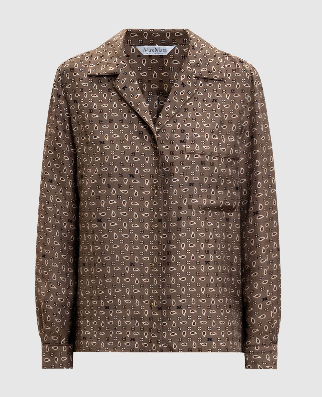 Brown DISCO silk blouse