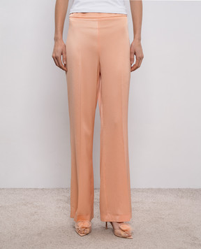 Twinset Pink flared pants with logo 261TP2421
