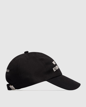 Ann Demeulemeester Black Ini cap with inscription B0013900FA722